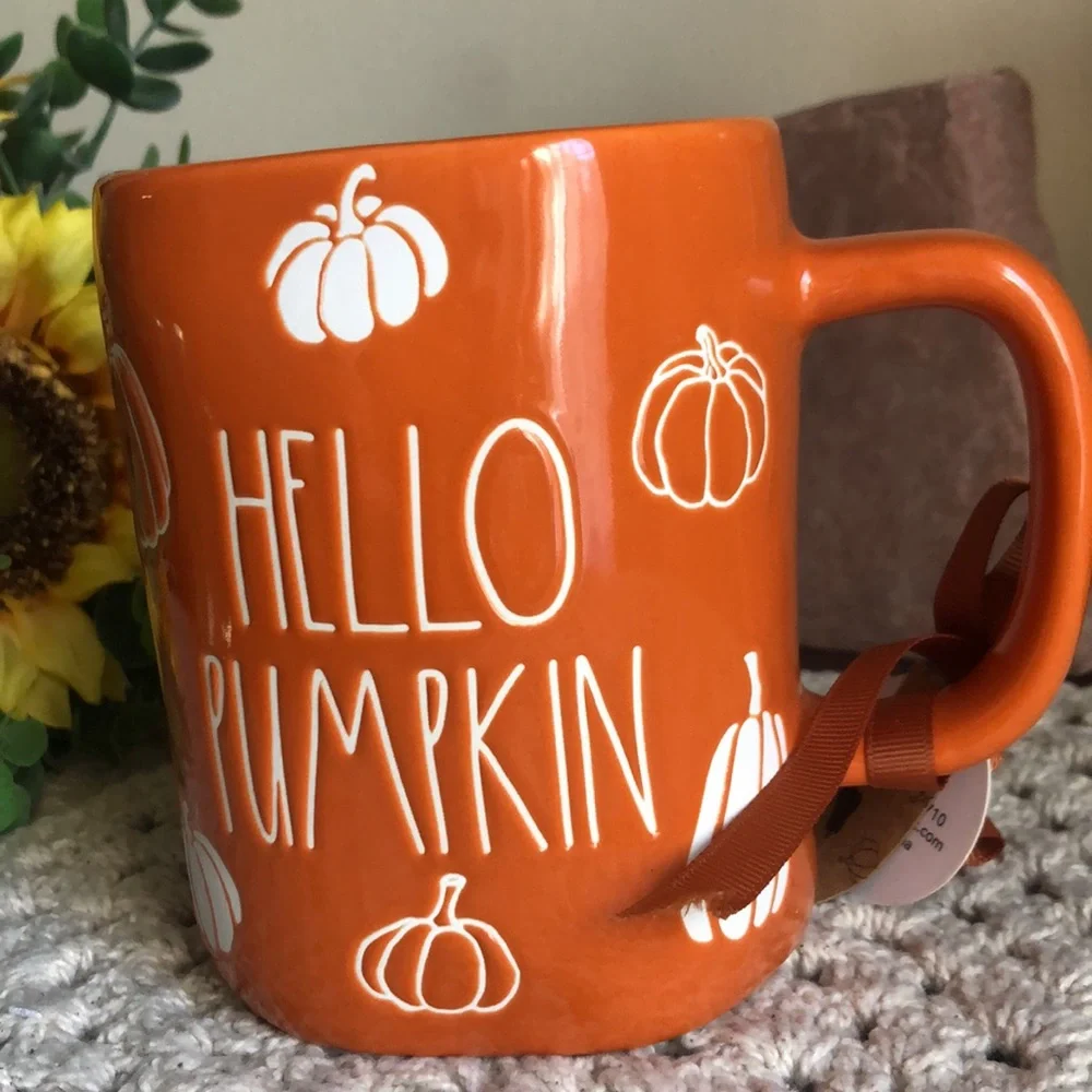 Rae Dunn HELLO PUMPKIN Coffee Mug - Picture 3 of 6